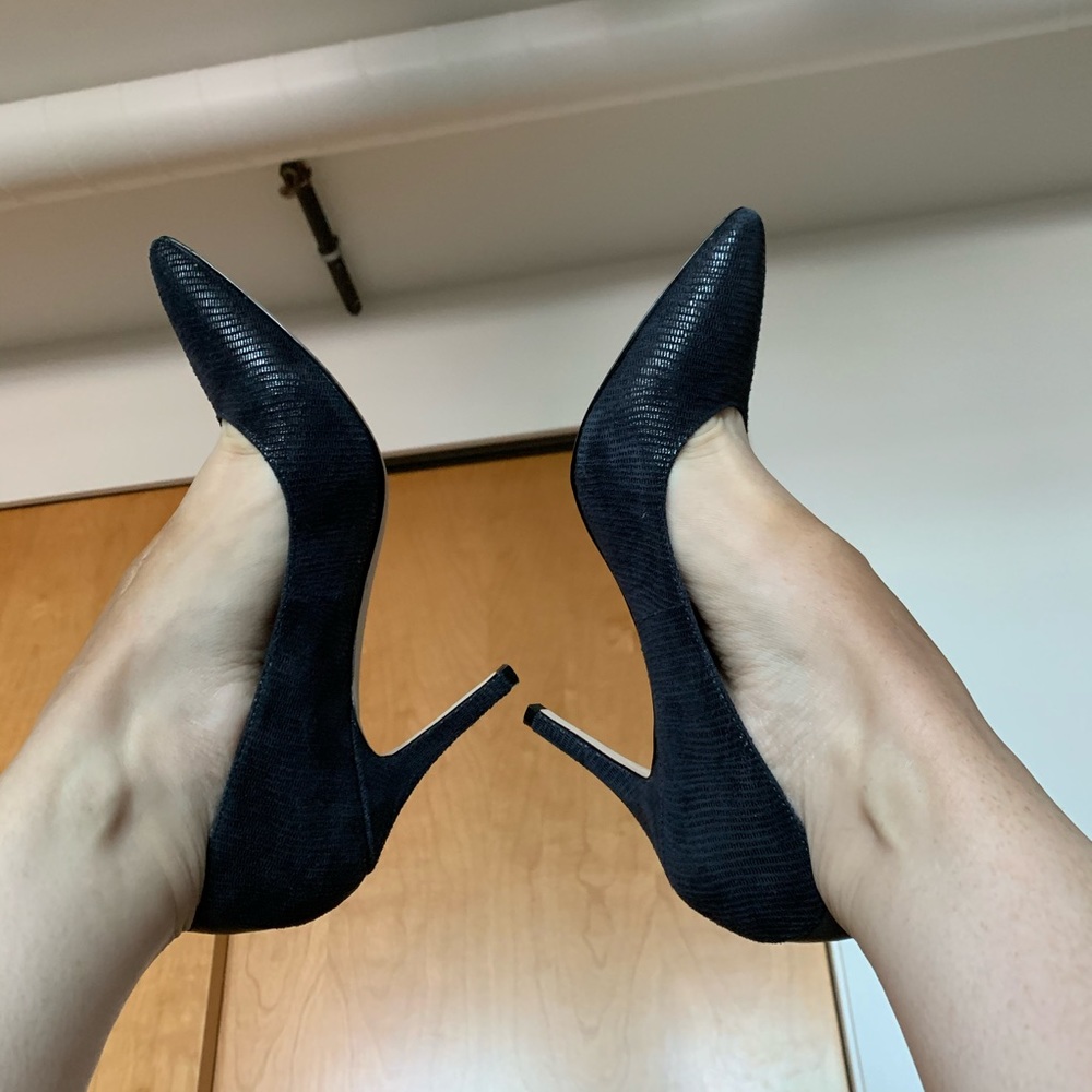 Sam Edelman Suede Navy Blue Pump Stiletto Heels